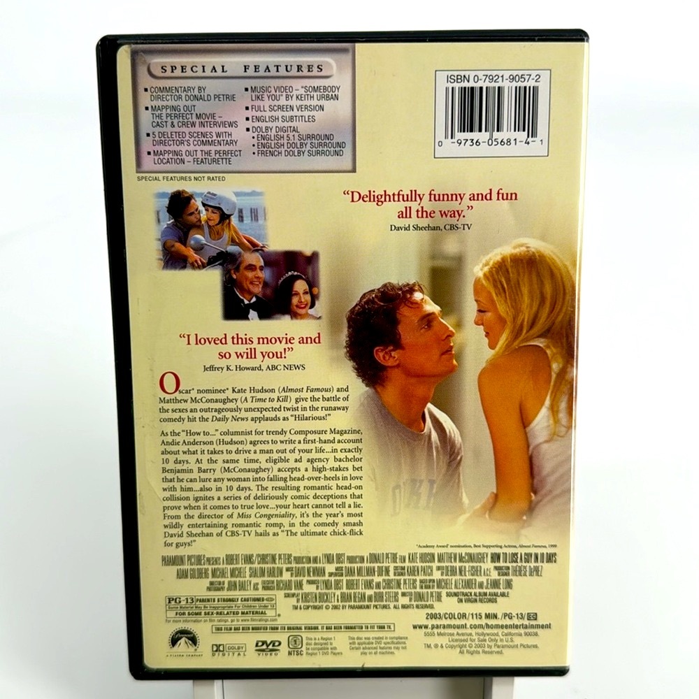 How To Lose A Guy In 10 Days on DVD. - Picture 3 of 4